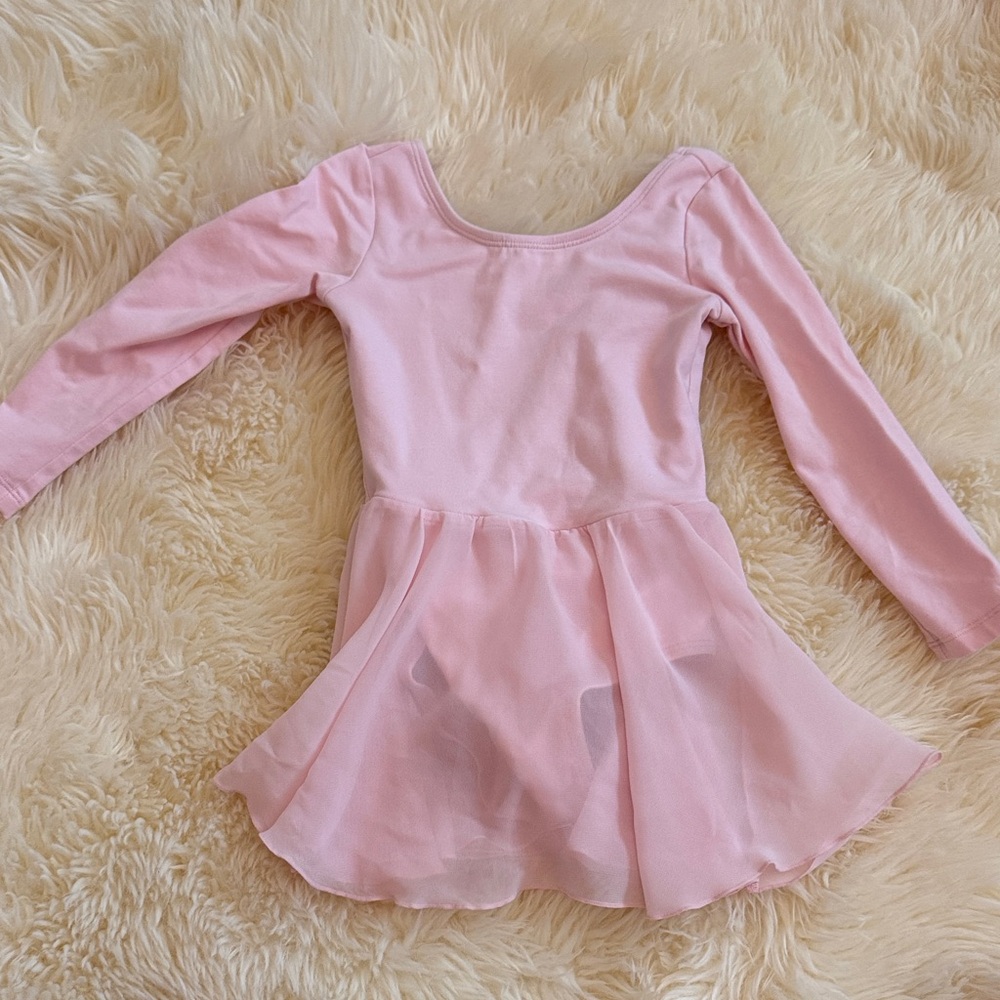 Pink Long Sleeve Ballet Dress